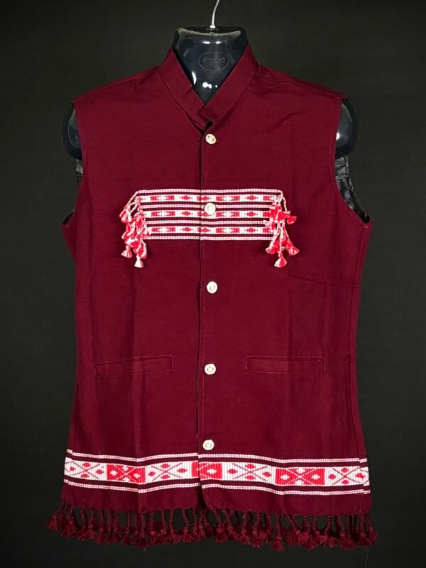 Waistcoat - Men - Cotton - Karbi Design – Traditional NorthEast