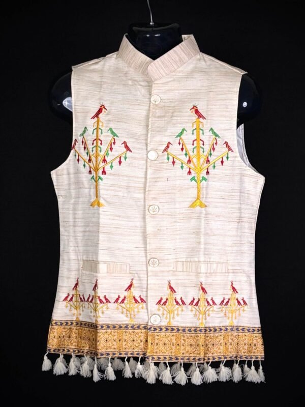 Waistcoat - Men - Khadi - Karbi Design – Traditional NorthEast