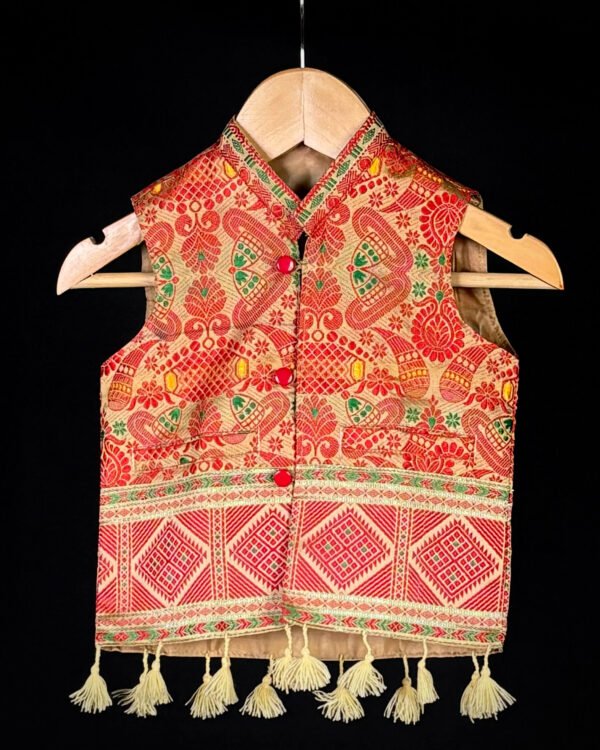 Waistcoat - Kid's - Assamese Traditional Design – Traditional NorthEast