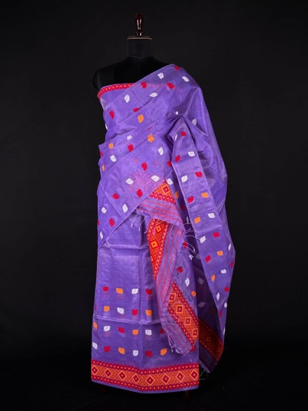 Sador Mekhela - Dye Tussar Silk - Traditional Design – Traditional NorthEast