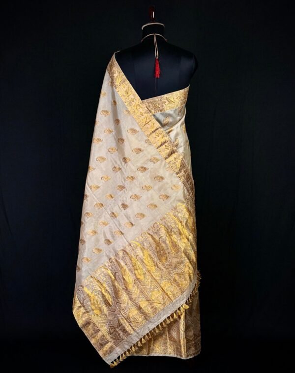 Sador Mekhela - Kesa Paat/Raw Silk by Tussar Silk - Traditional Design – Traditional NorthEast