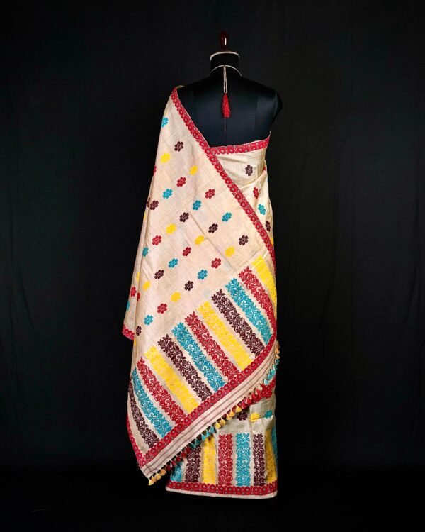 Sador Mekhela - Pure Tussar By Tussar - Traditional Design – Traditional NorthEast