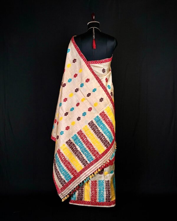 Sador Mekhela - Pure Tussar By Tussar - Traditional Design - Image 2