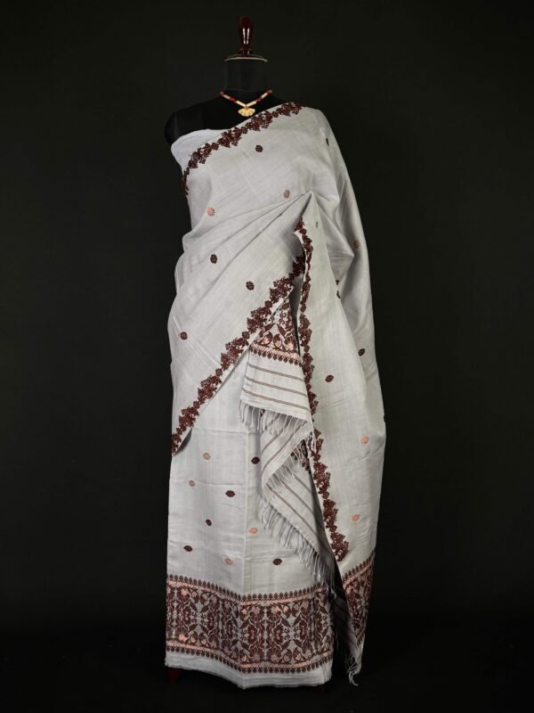 Nooni Cotton Mekhela Sador - Handloom Nooni Cotton with Self Border – Traditional NorthEast