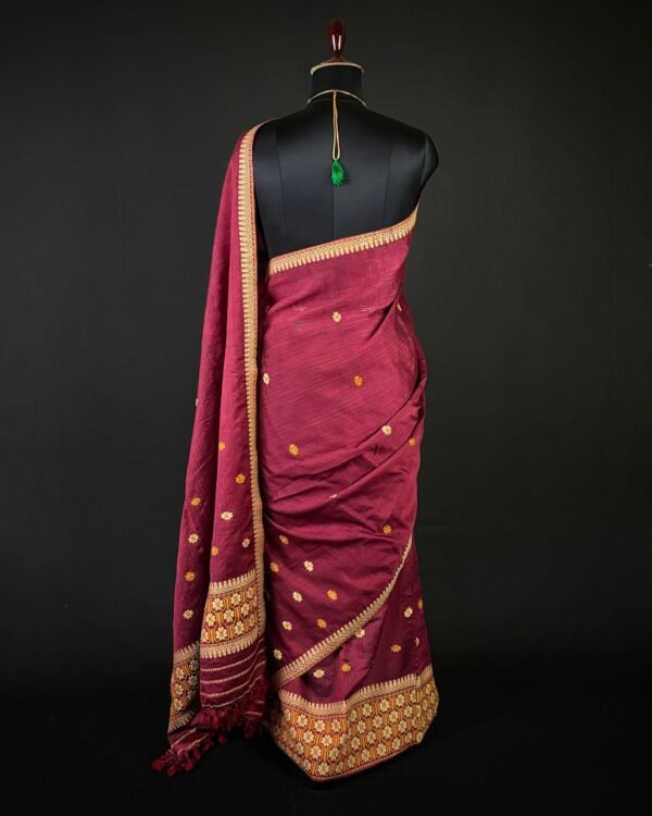Sador Mekhela - Cotton Kesa Paat - Assamese Design - Image 2