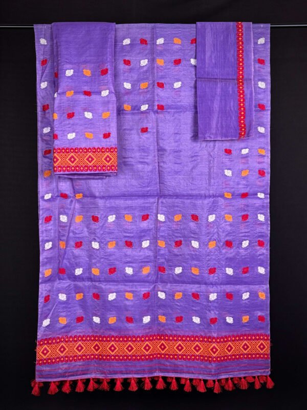 Sador Mekhela - Dye Tussar Silk - Traditional Design – Traditional NorthEast