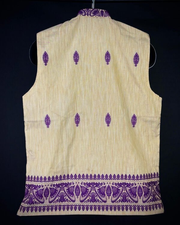 Waistcoat - Men - Ghisa Cotton - Assamese Design – Traditional NorthEast