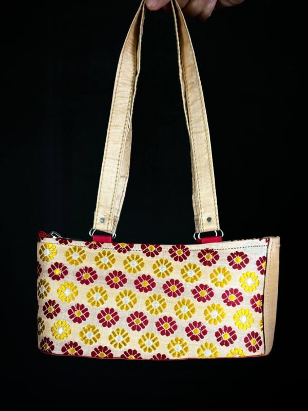 Bag - Tussar Silk - Traditional Handle Design - Image 1