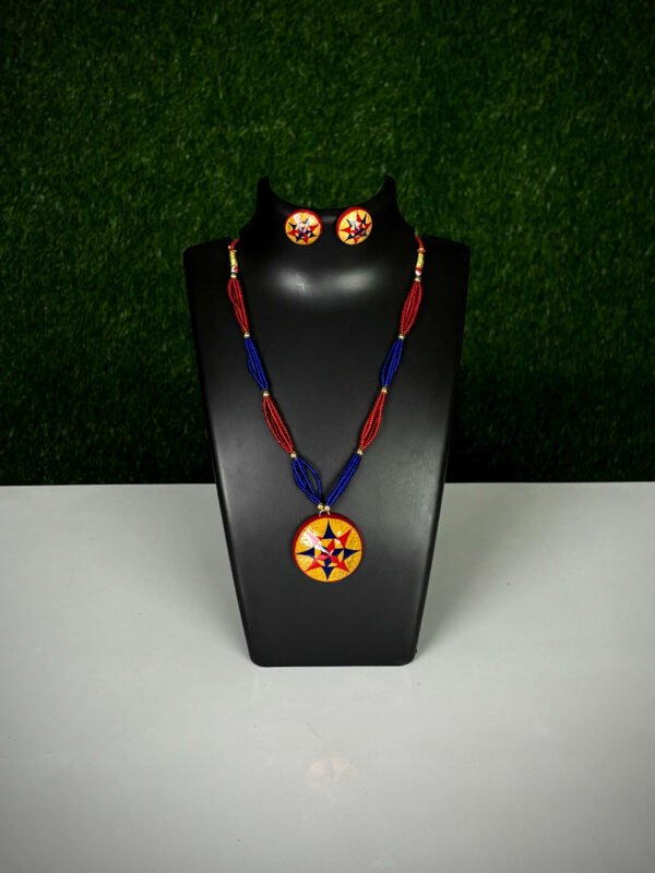 Necklace Set - Wooden - Handmade Assamese Jaapi Design – Traditional NorthEast