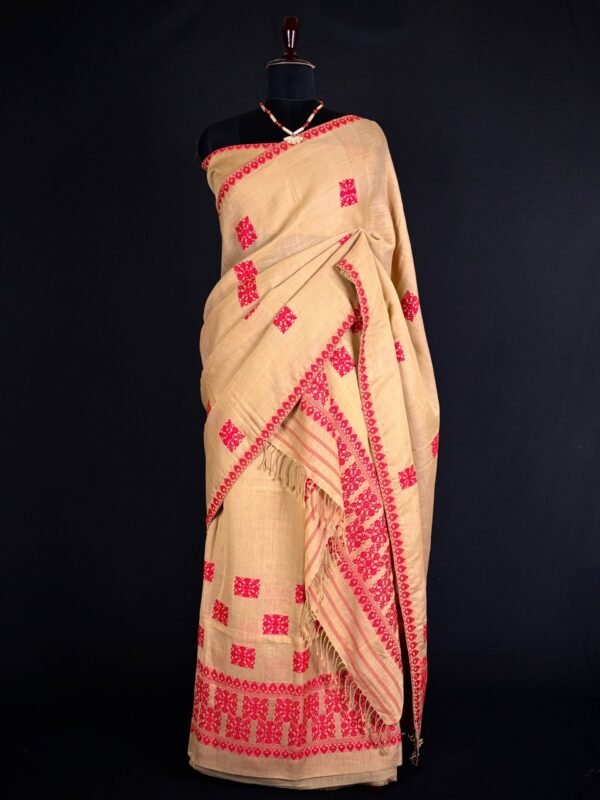 Sador Mekhela: Authentic Nooni Cotton from Assam - Image 1