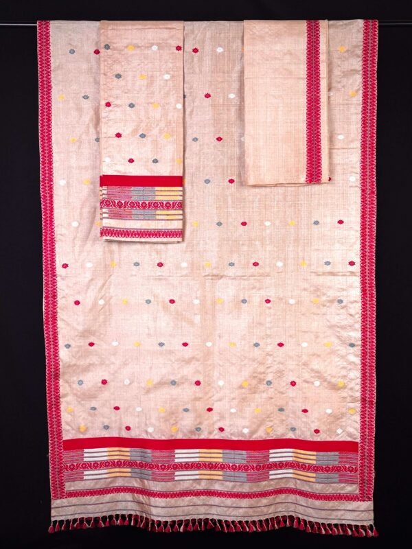 Sador Mekhela - Tussar Silk - Traditional Design – Traditional NorthEast