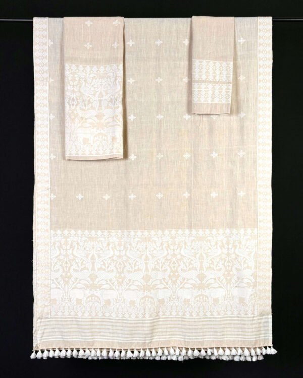 Sador Mekhela - Eri Silk - Assamese Design - Image 3