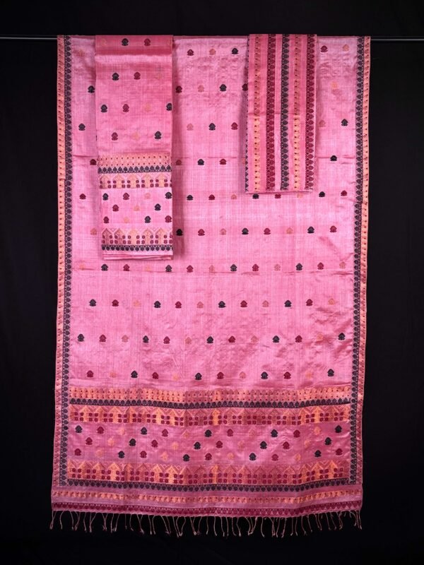 Sador Mekhela - Dye Tussar Silk - Traditional Design – Traditional NorthEast