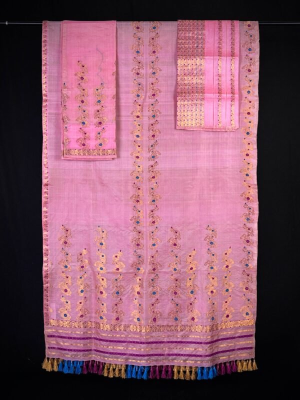 Sador Mekhela - Kesa Paat/Raw Silk by Tussar Silk - Traditional Design – Traditional NorthEast