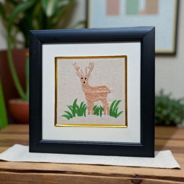 Deer Embroidery Panel - Image 1