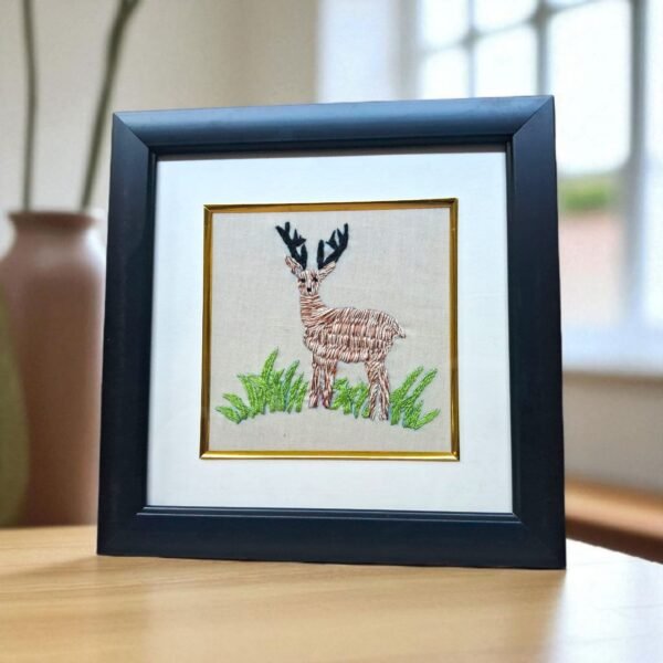 Deer Embroidery Panel - Image 1