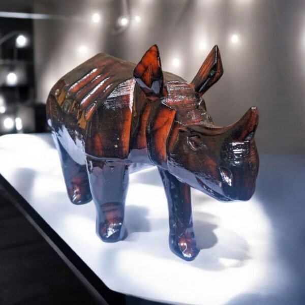 Wooden Rhino - Image 1