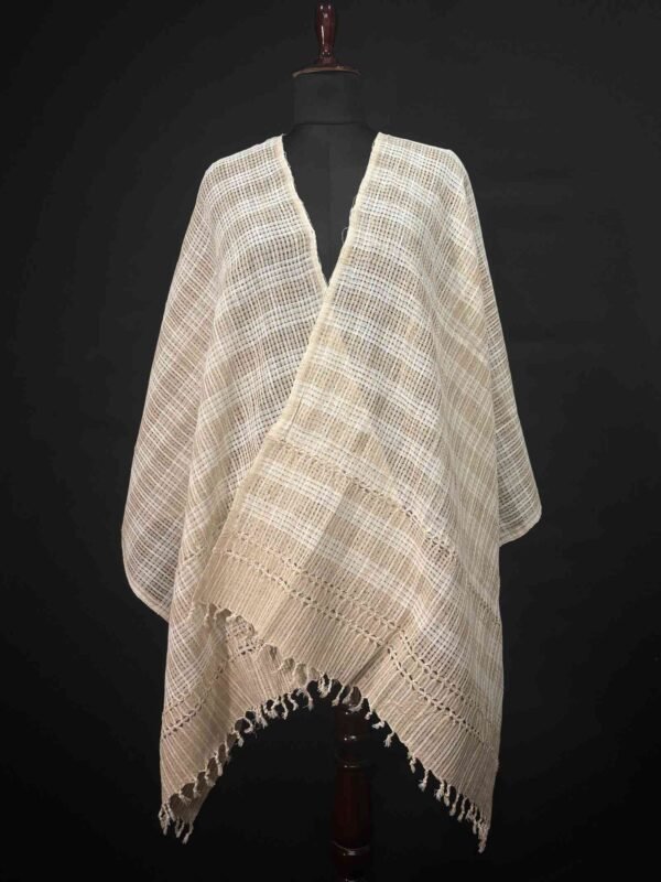 Stole - Eri Silk - Net Design - Image 1