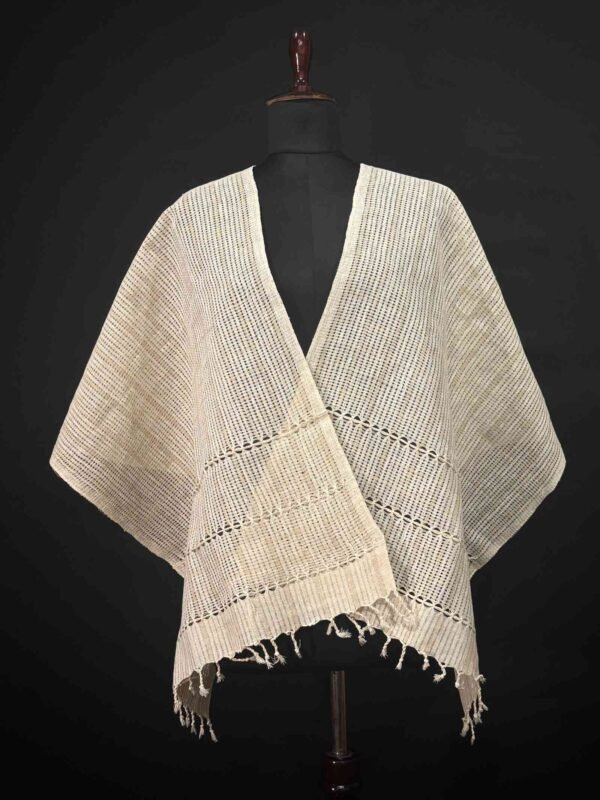 Stole - Eri Silk - Net Design - Image 1