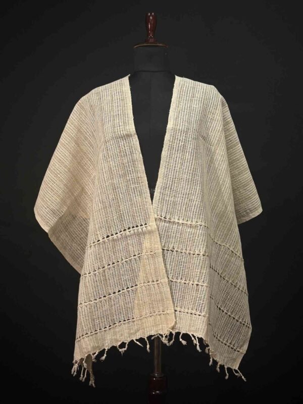 Stole - Eri Silk - Net Design - Image 1