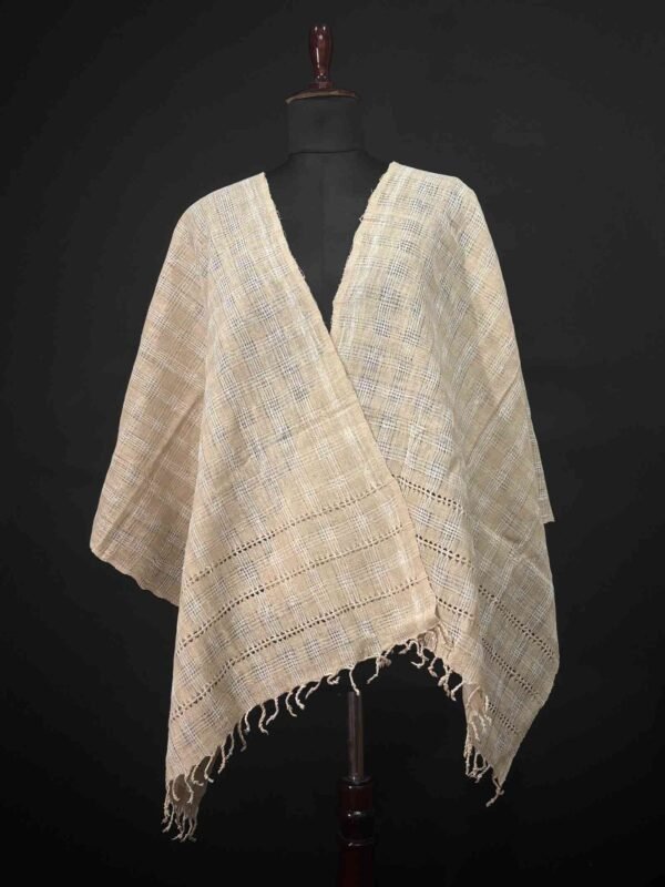 Stole - Eri Silk - Net Design - Image 1