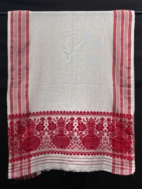 Assamese Gamosa: Authentic Cotton Scarf - Image 1