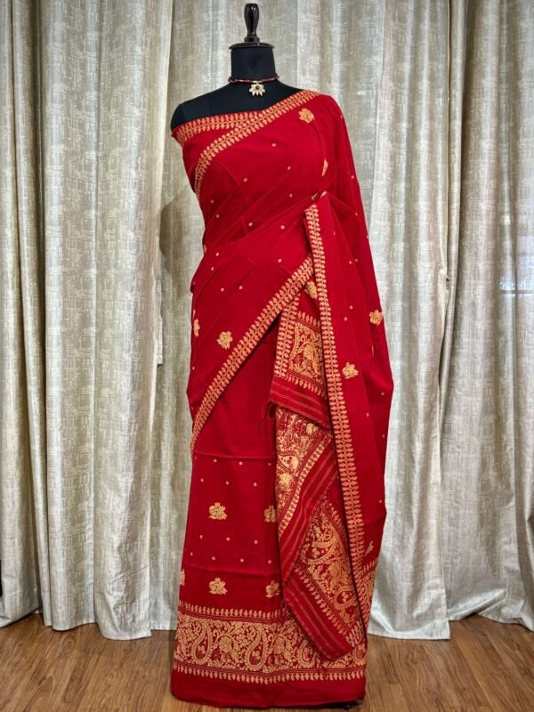 Sador Mekhela Cotton: Buy Authentic Assam Traditional Dress - Image 1
