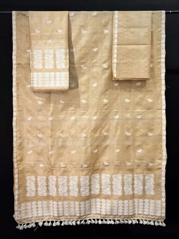 Sador Mekhela- Tussar silk- Traditional Design - Image 2