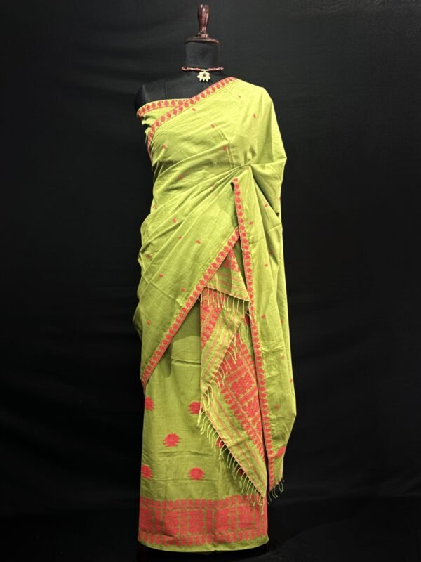 Sador Mekhela: Pure Cotton - Buy Authentic Assamese Traditional Dress - Image 1