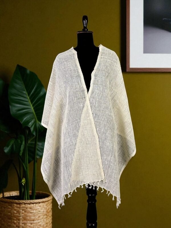 Stole - Eri Silk - Net Design - Image 1