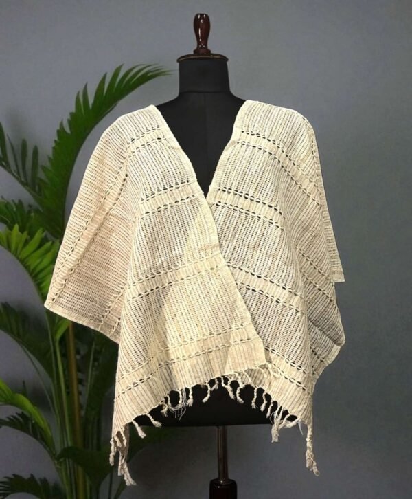 Stole - Eri Silk - Net Design - Image 1