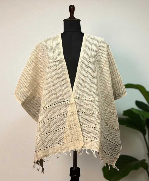 Stole - Eri Silk - Net Design - Image 1