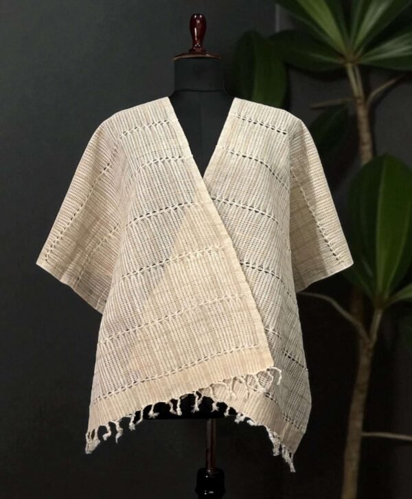 Stole - Eri Silk - Net Design - Image 1