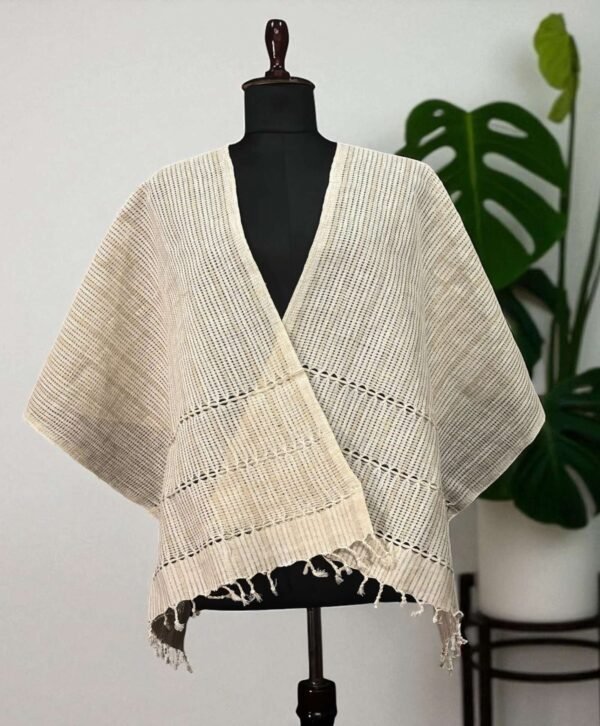 Stole - Eri Silk - Net Design - Image 1