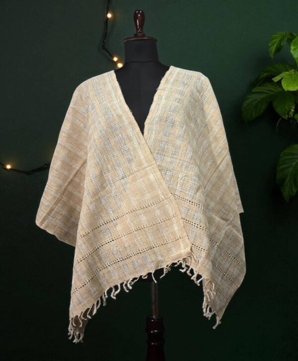 Stole - Eri Silk - Net Design - Image 1