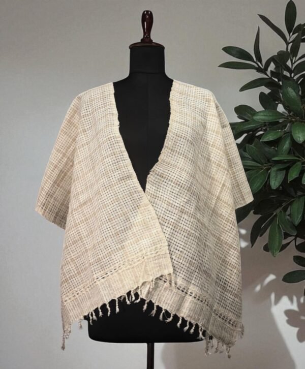 Stole - Eri Silk - Net Design - Image 1