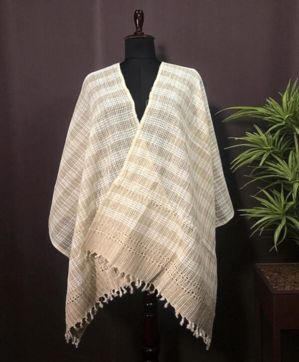 Stole - Eri Silk - Net Design - Image 1