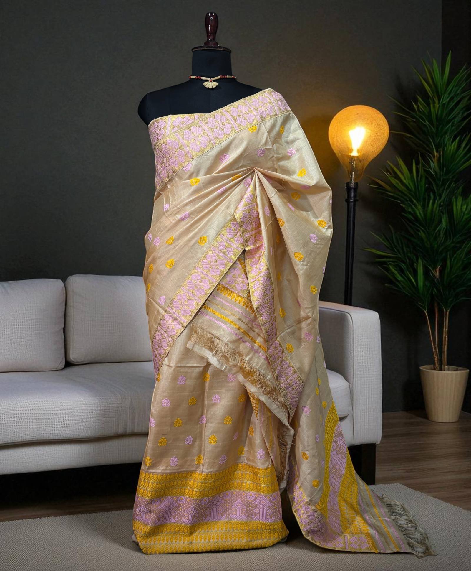 Sador Mekhela A1- (1) Sador Mekhela – Pure Tussar Silk - Image 1