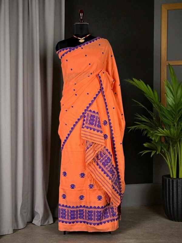 Sador Mekhela: Pure Cotton - Authentic Assamese Traditional Dress - Image 1