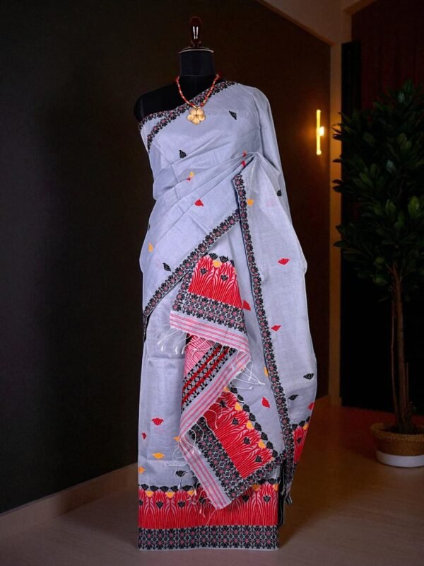 Sador Mekhela - Wash Cotton - Traditional Design - Image 1