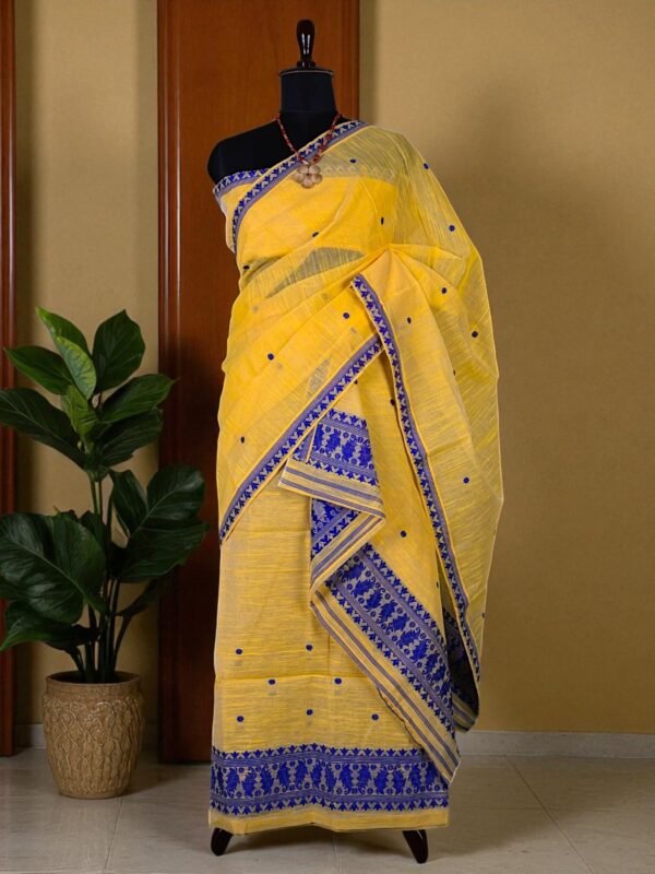 Sador Mekhela - Slub Cotton - Traditional Design - Image 1