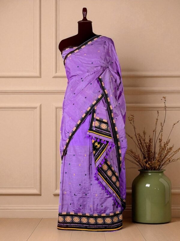 Sador Mekhela - Polyester Cotton - Traditional Design - Image 1