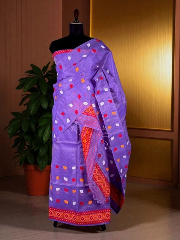 Sador Mekhela - Dye Tussar Silk - Traditional Design - Image 1
