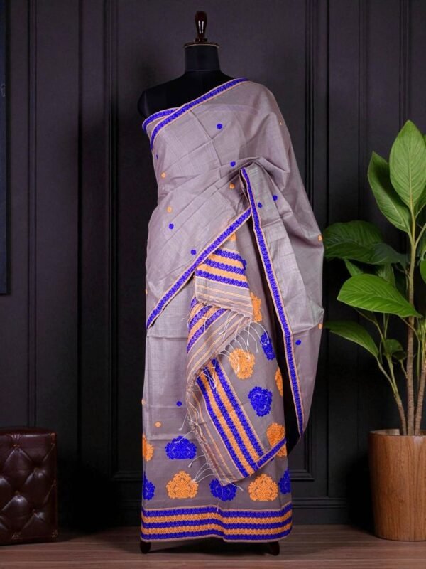 Sador Mekhela - Wash Cotton - Traditional Design - Image 1