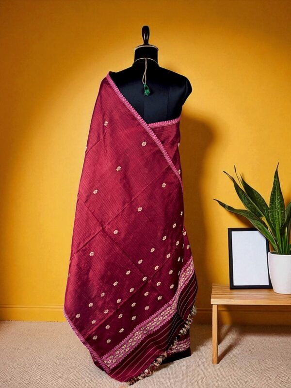 Sador Mekhela - Cotton Kesa Paat - Assamese Design - Image 2