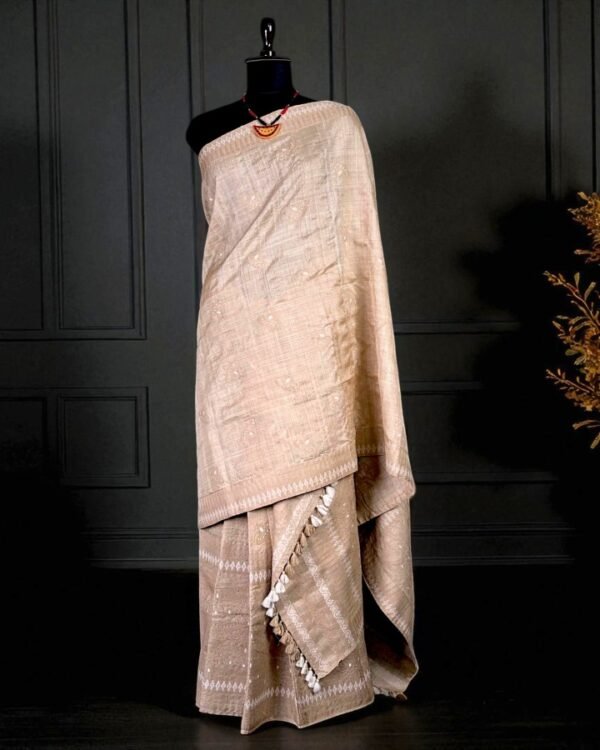 Sador Mekhela - Muga Silk's - Assamese Traditional Design - Image 1