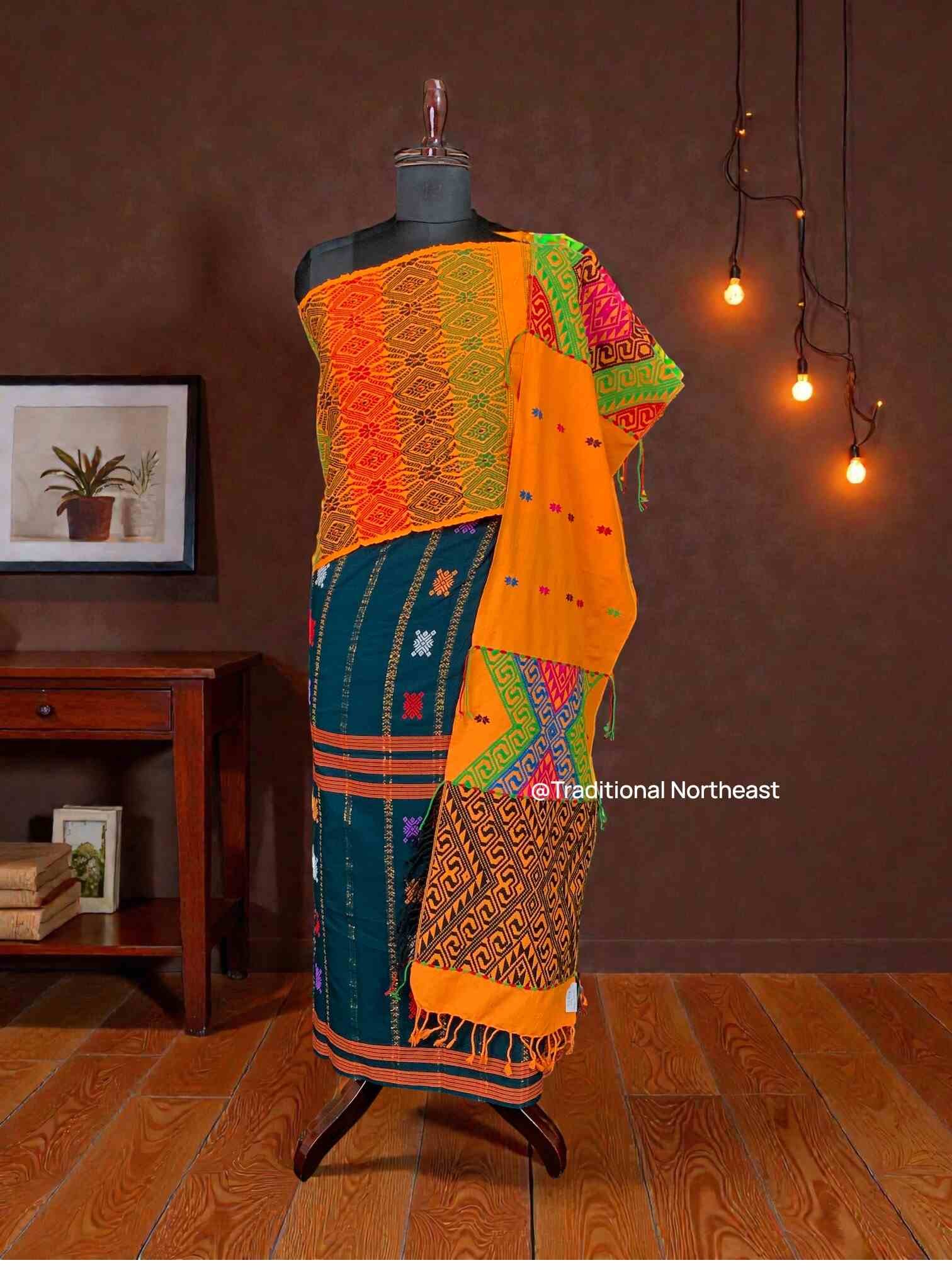 IMG_4877 (1) Phaskai - Cotton Blended - Tiwa - Orange - Image 1