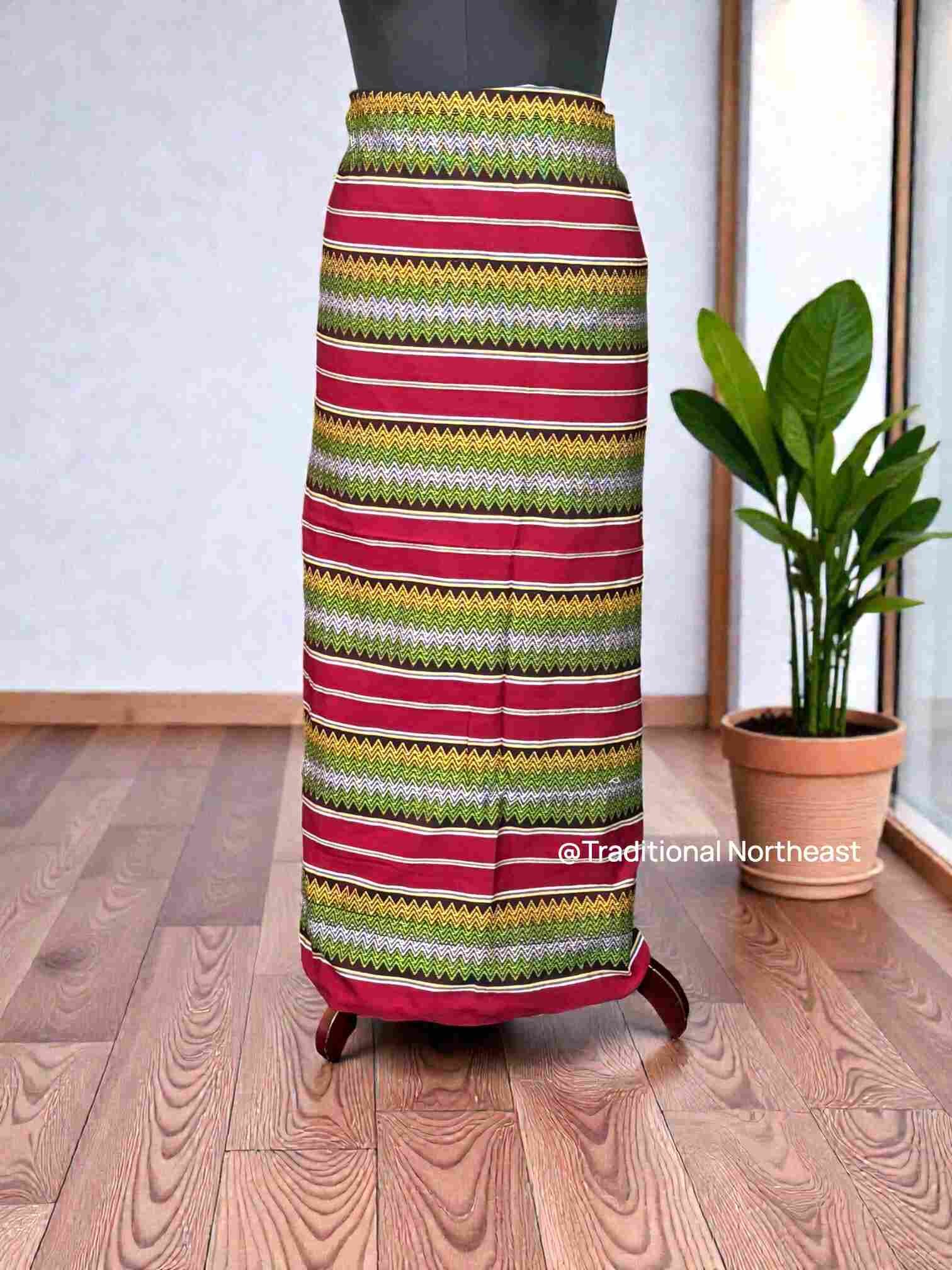 IMG_8550 (1) (1) Wrapper - Arunachali Design - Maroon - Image 1