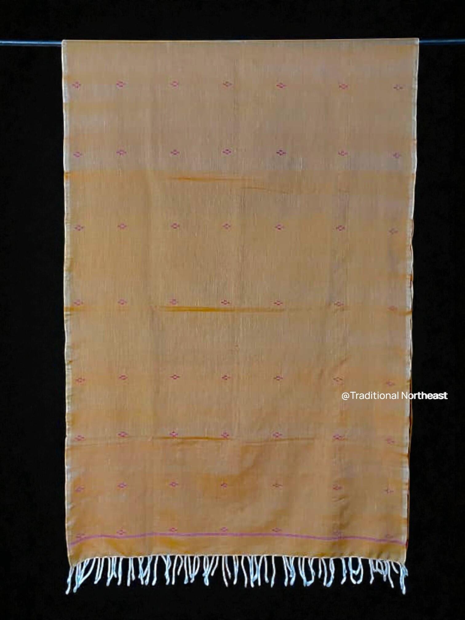 WhatsApp Image 2025-12-11 at 11. Stole - Pure Cotton - Orange - Image 1