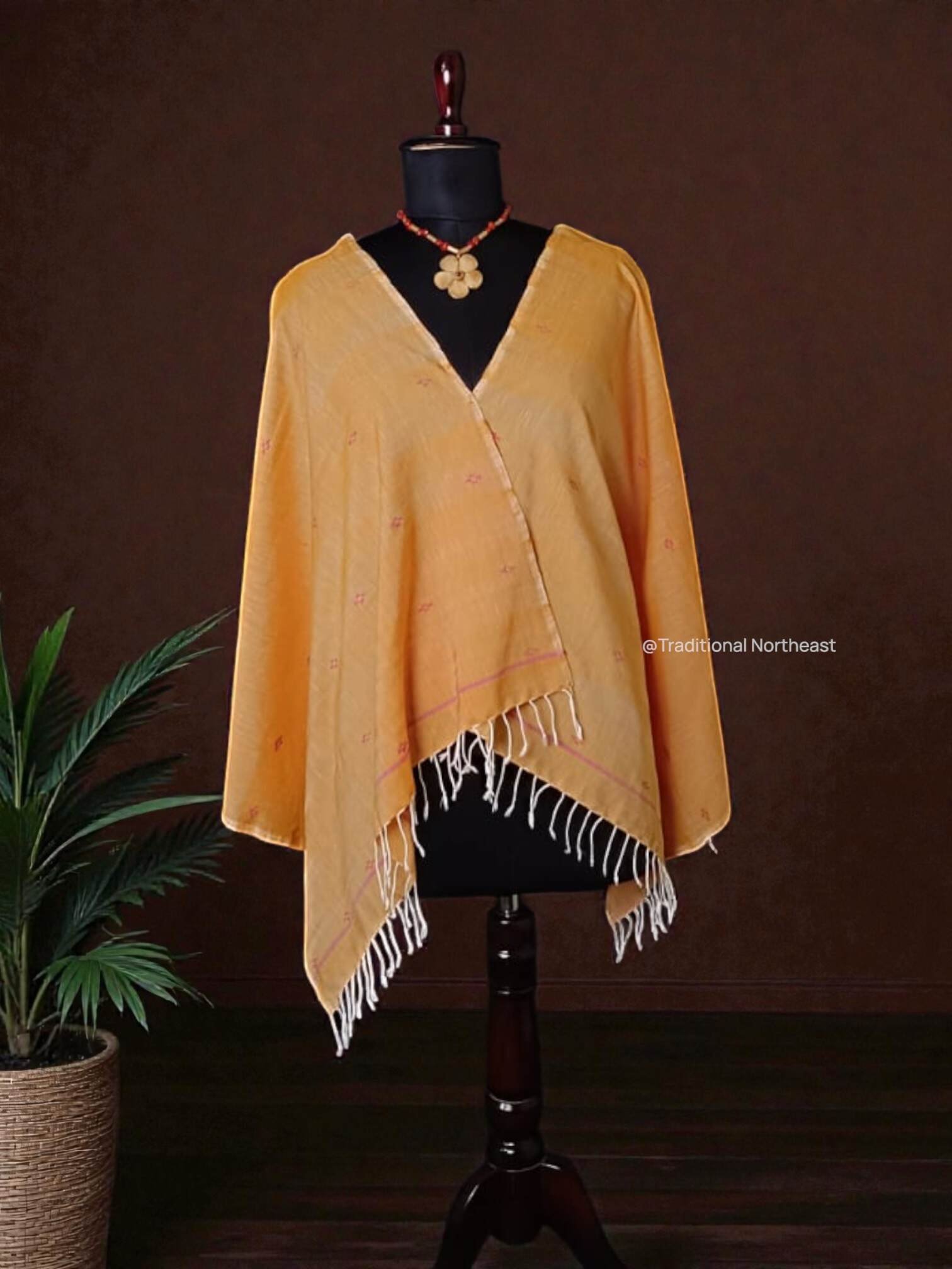 WhatsApp Image 2026-01-09 at 1.4 (1) Stole - Pure Cotton - Orange - Image 1